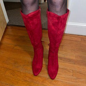Red suede Boots